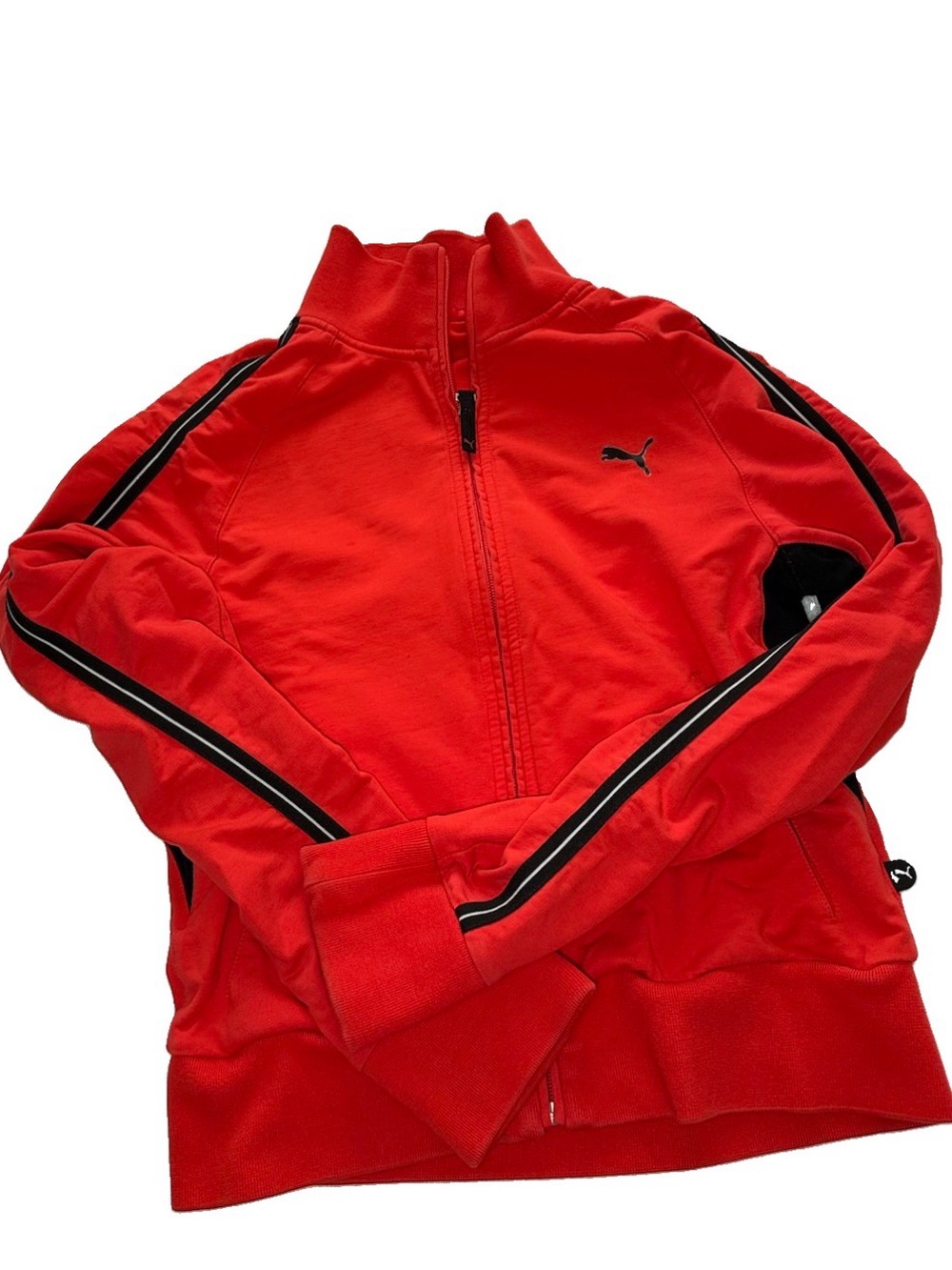 Puma Red Full-Zip Jacket with Black Zipper Pull
